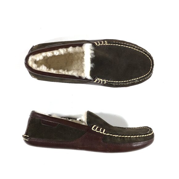 H.S. Trask Slippers Mens Size 8 M Brown Leather 5034-318 - Picture 1 of 9